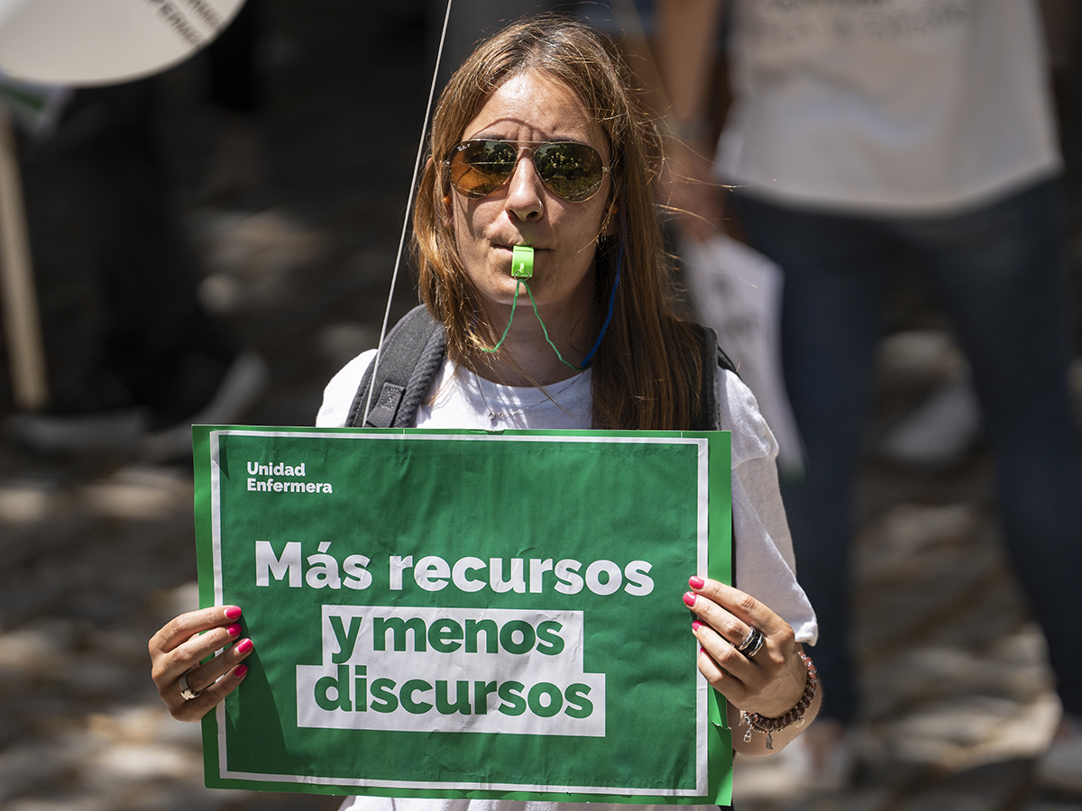 Enfermera demanda más recursos para sanidad